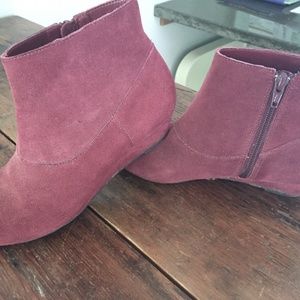 BC Maroon Suede Bootie